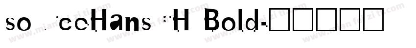 sourceHansCH Bold字体转换
